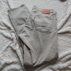 Levi's Tan 513 Slim Straight Jeans 34x32 Casual Business Western Normcore